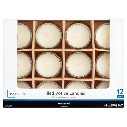 Pack unscented ivory votive - unscented,
